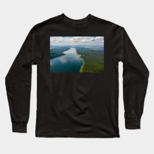 Aerial view of Sajno lake Long Sleeve T-Shirt